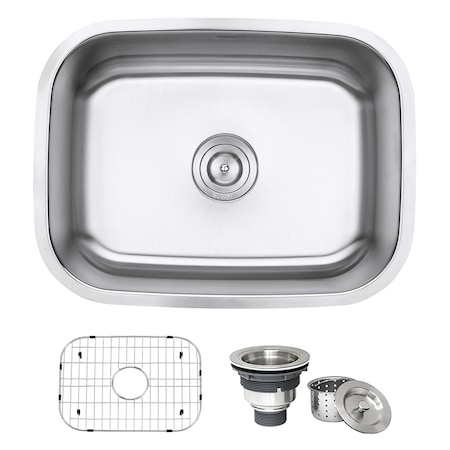 Ruvati 24" Undermount 16 Gauge SS Kitchen Sink Single Bowl RVM4132